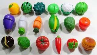 Learn Names of Fruits and Vegetables with Toy Velcro Cutting Fruit Vegetables Playset For Kids [upl. by Asiel234]