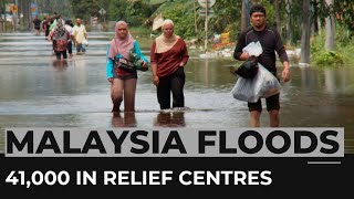 41000 remain in relief centres amid Malaysia’s rising floodwater [upl. by Laehcar]