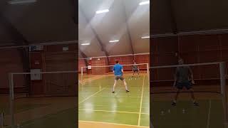 Badminton Trick shot around the head [upl. by Kissie]