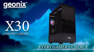 Geonix X30 Gaming Cabinet  The Ultimate Case with 3 RGB Fans [upl. by Kuhlman36]