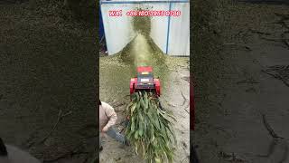 Horizontal grass cutter crushes rice straw corn stalks elephant grassetc with adjustable length [upl. by Yrelbmik695]