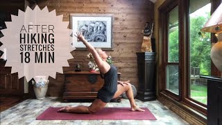 After Hiking Stretches  18 Min Yoga [upl. by Voleta]