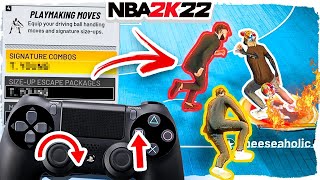 BEST DRIBBLE MOVES  COMBOS REVEALED • ULTIMATE DRIBBLE CHEESE TUTORIAL HANDCAM NBA2K22 [upl. by Lladnyk]