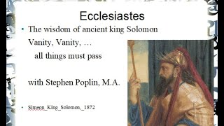 Ecclesiastes  The wisdom of King Solomon [upl. by Souza171]