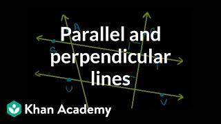 Identifying parallel and perpendicular lines  Geometry  Khan Academy [upl. by Ahtiekahs]