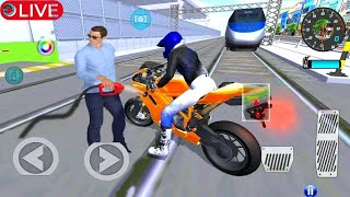 🔴LIVE✅3D SUPER BIKE VS Bullet Train POLICE Car Driving School Best Android Gameplay HD [upl. by Benita]