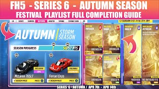 FH5 SERIES 6 AUTUMN FESTIVAL PLAYLIST HOW TO  McLaren 765LT FH5 GRANJAS TRAILBLAZER B700 HOT HATCH [upl. by Celie339]