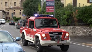 Iveco Massif CaPu pickup Vigili del fuoco di Paitone in sirena per incendio sterpaglie a Lonato [upl. by Tarr]