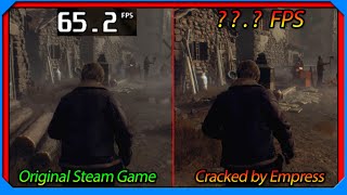 PC Resident Evil 4 Remake Denuvo Cracked EMPRESS vs Steam FPS Comparison SidebySide Performance [upl. by Brien]