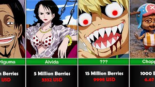 Lowest Bounties in One Piece [upl. by Enilatan]