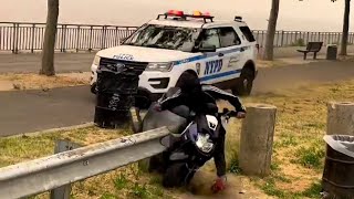 NYPD Chases amp Arrests Moped Rider  Raw Footage  Belt Parkway Bay Ridge Brooklyn 68 Precinct 2023 [upl. by Copp740]