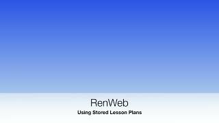 RenWeb Stored Lesson Plans HD 720p [upl. by Newol818]