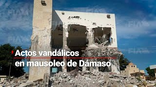 IMPUNIDAD Y VIOLENCIA  Destruyen mausoleo de Dámaso quotEl Licenciadoquot López ya la habían profanado [upl. by Candie662]