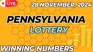 Pennsylvania Day Lottery Results For  28 Nov 2024  Pick 2  Pick 3  Pick 4  Pick 5  Powerball [upl. by Ainud]