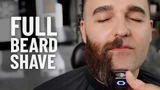 How to SHAVE a FULL BEARD like a PRO Before amp After [upl. by Anailuj]