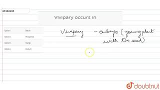 Vivipary occurs in [upl. by Avert]