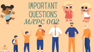 Important Questions MAPC 002 I Life Span Psychology [upl. by Bessie]