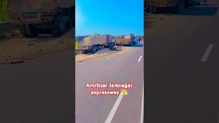 Yah halat Hai Amritsar Jamnagar Expressway ka 😥 amritsarjamnagarexpressway indiantruckingvlog [upl. by Charil]