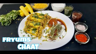 Fryums Chaat Aloo Fingers बहुत ही स्वादिष्ट और चटपटे आलू फिंगगर की चाट  Nadda kabab street style [upl. by Joachim]