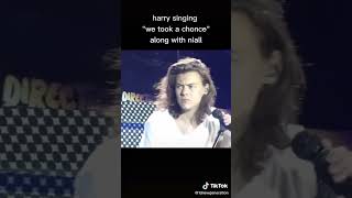 1d Harry singing we took a chonce with Niall [upl. by Kirsch581]