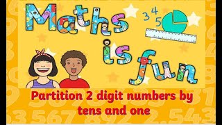 Math Partition 2 digit numbers by tens and ones [upl. by Eelram]