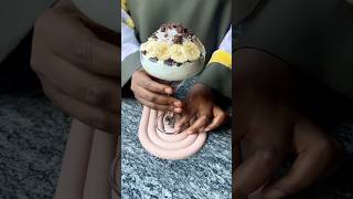 Watch how i made cake parfait with left over ingredients cake yoghurt dessert dessertrecipe [upl. by Fe]