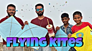 Cutting kite 🪁 with new manjha 🧵 Hyderabad Kites festival 2024 [upl. by Ynnol73]