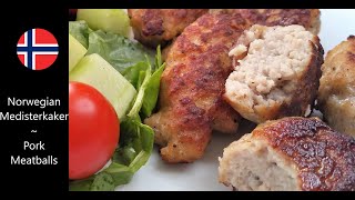 🇳🇴Norwegian Medisterkaker Pork Meatballs Easy ampQuick Mince Recipe  Passportcookbook [upl. by Reffotsirhc]