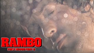 Does Rambo Survive Fiery Chopper Fight Scene  Rambo First Blood Part II [upl. by Corson109]