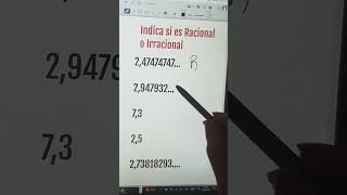 🤗Diferencia entre números racionales o irracionales [upl. by Trotter]