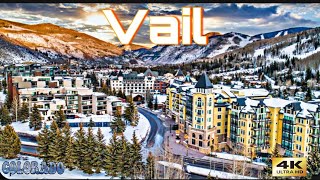 Vail Colorado  Beautiful Popular Ski Town  City Tour amp Drive Thru [upl. by Saito]