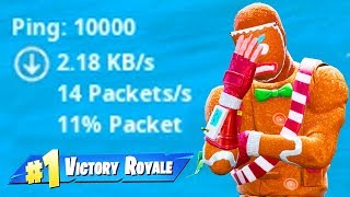 fortnite with 10000 PING [upl. by Platas]