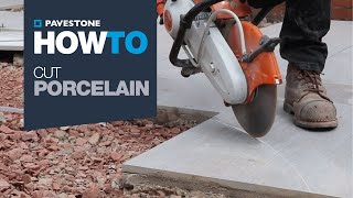 How To Cut  Porcelain Paving [upl. by Einnij]