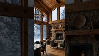 Snowy Fireside Relaxation Cozy Cabin Retreat [upl. by Mcquade574]