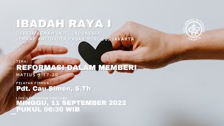 LIVE STREAMING IBADAH RAYA I  MINGGU 11 SEPTEMBER 2022  0630 WIB [upl. by Dave]