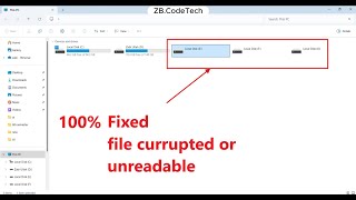 How to Fix The file or directory is corrupted and unreadable  Hard disk or Flash disk Cant Open [upl. by Alyal]