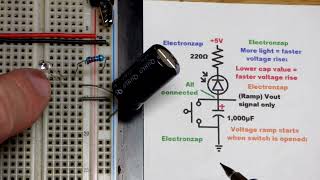 Light level sets voltage ramp using photodiode circuit schematic by Electronzap [upl. by Eiznekam]