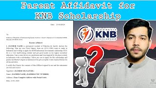 How to make Parent Affidavit for KNB Scholarship 2024 [upl. by Kcajyllib593]