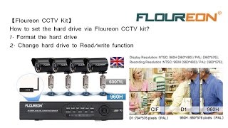 【Floureon CCTV Kits】How to set the hard drive via Floureon CCTV KIT [upl. by Boyd95]