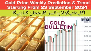 Gold Price Weekly Analysis ampTrend For Week Starting From 23 September 2024Weekly Levels of Gold [upl. by O'Brien]