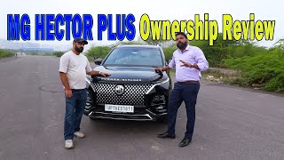 Mg Hector Plus Ownership Review  MG Hector plus 15 turbo savvy pro cvt 7 str [upl. by Doak105]