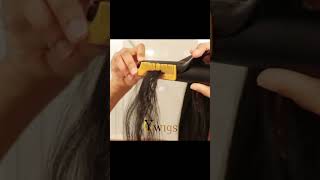 Handtied thread loop hair extensions feather hair extensions detailed procedure [upl. by Koerlin]