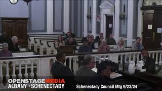 Schenectady City Council Meeting September 23 2024 [upl. by Enyawud]