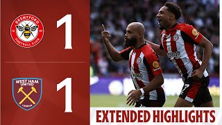 Brentford 11 West Ham United  Extended Premier League Highlights [upl. by Noremac]