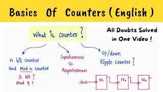 COUNTERS in Digital Electronics ENGLISH  Basics of Counter  Synchronous vs Asynchronous Counter [upl. by Indihar]