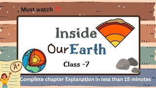 Inside Our Earth Class 7  Geography chapter 2  full chapter Explanation  oneshot [upl. by Cherilynn878]