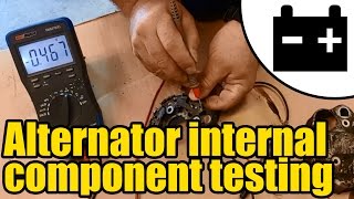 Alternator internal component testing 1405 [upl. by Anitahs]