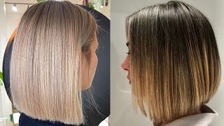 Trendiest Long Blunt Bob Haircuts Short Hairstyles To Add Volume To Thin Hair Blunt Bob With Minimal [upl. by Ching]