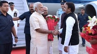 PM Modi Meets Akhilesh Yadav In Lucknow [upl. by Moulton]