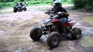 2010 Polaris Outlaw 525 IRS quotMuddy Hillquot [upl. by Aisac]